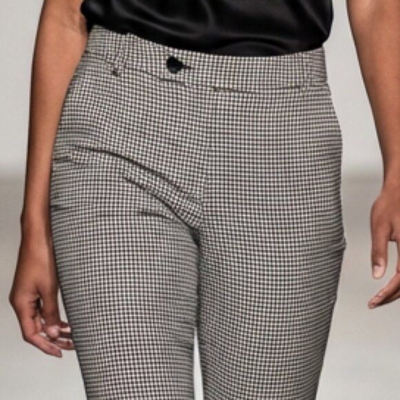 NEW! ANTHROPOLOGIE MAEVE flare wide cuffed herringbone trousers 0 - Picture 2 of 14